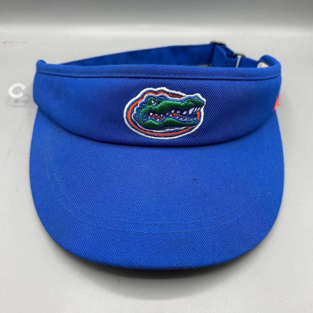 Nike Florida Gators NCAA Dri-Fit Visor Hat Men Blue Gray Strap Back Cap New